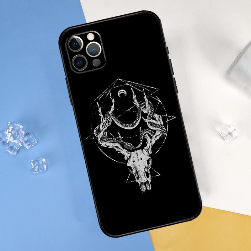 Чехол для телефона Готическая Ведьма Сатана для iPhone 16 15 13 11 12 14 Pro Max Mini X XR XS Max Plus Мягкий чехол