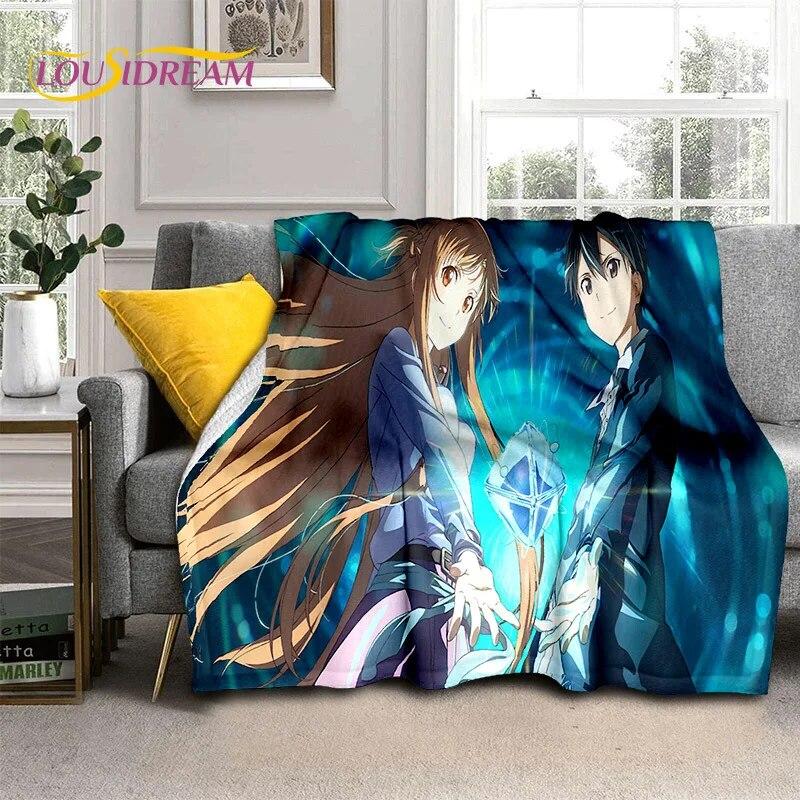 SAO роман мультфильм Sword Art Online одеяло, мягкое одеяло для дома, спальни, кровати, дивана, пикника, путешествия, офиса, одеяло, детское одеяло