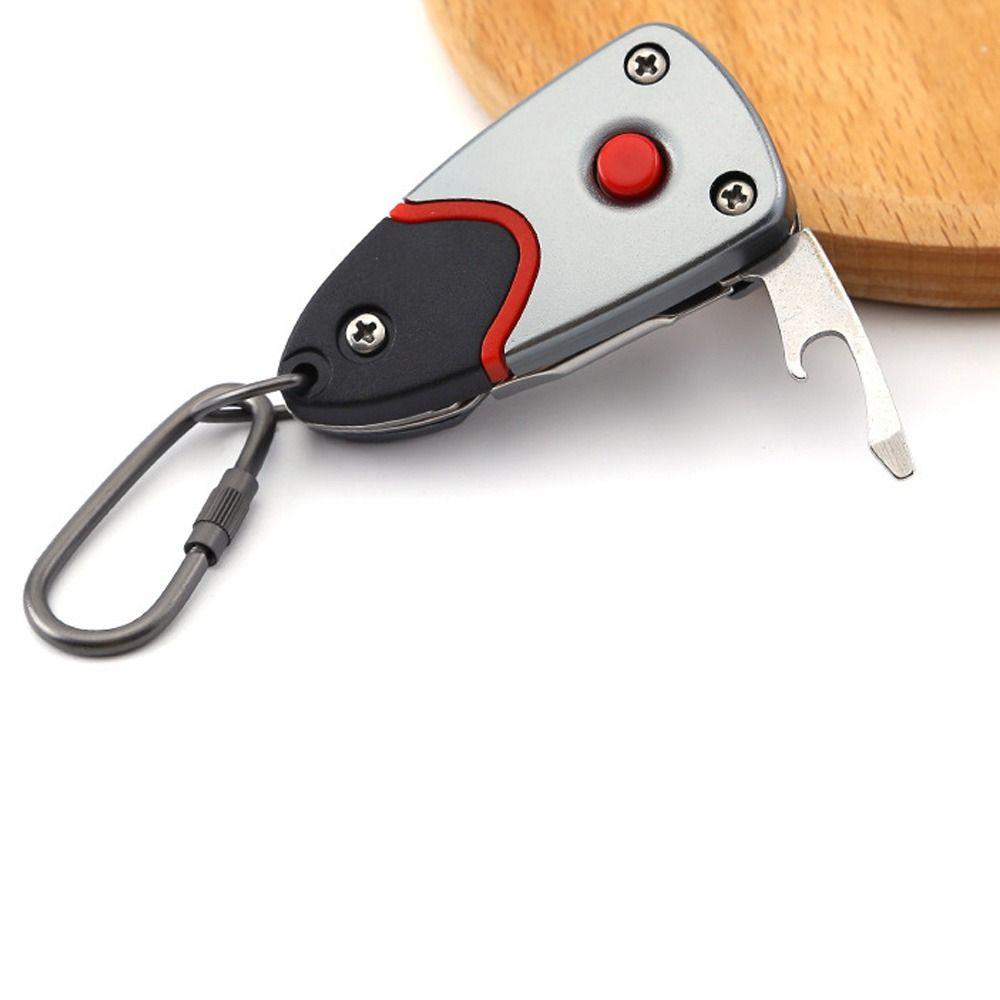 С LED-фонариком складная мини-отвертка 6-в-1 открывалка для бутылок портативный брелок-нож