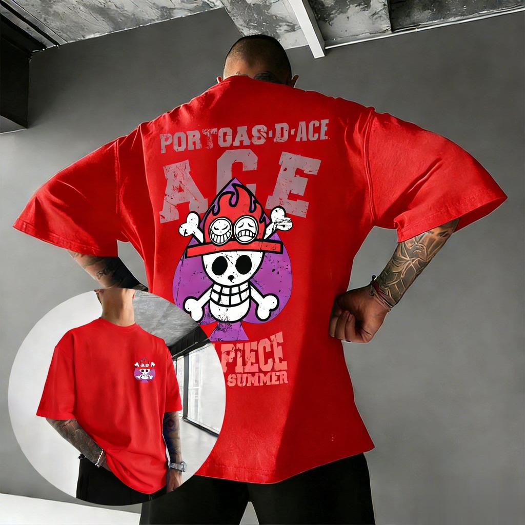 Unisex Ace One Piece Anime Graphic T Shirt Men Women 2026 Summer Cotton Short Sleeve Tee Streetwear Casual Top Skull Y2k Clothes