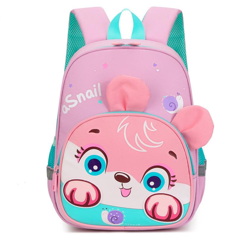 Adorable Cartoon Print Kids Backpack With Breathable Lightweight Design For School