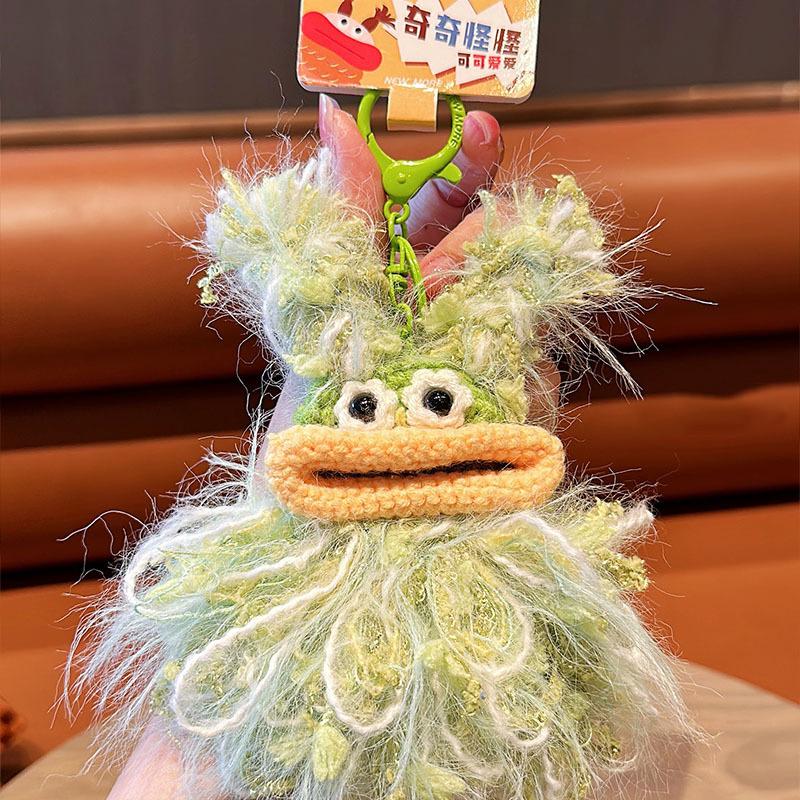 Плюшевая вязаная колбаса плюшевая подвеска в виде рта креативная уродливая кукла органайзер для наушников сумка забавная новинка кулон в виде автомобильного ключа бутик