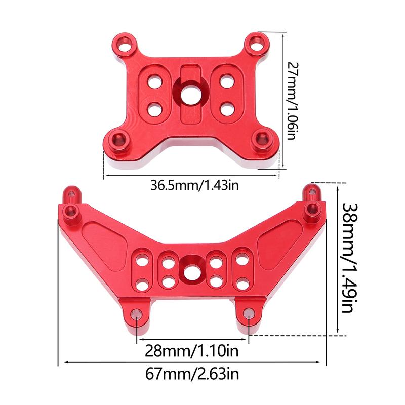 Mjx Hyper Go 14303 14302 14301 CNC Metal Front Rear Shock Tower Shock Bracket Mount Remote Control Car Aluminum Upgrade Parts