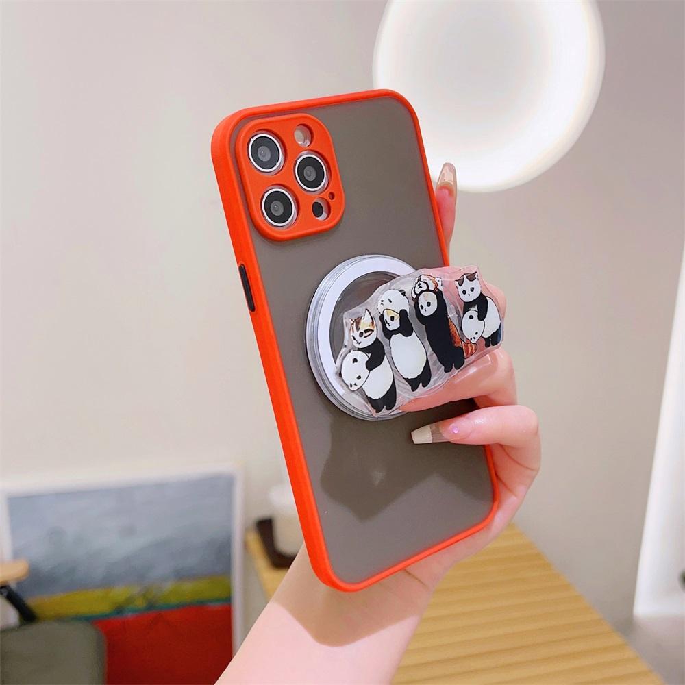 Корейский милый мультфильм для Magsafe Магнитный телефон Griptok Grip Tok Подставка для iPhone 15 Складной беспроводной зарядный чехол-держатель Кольцо-подставка