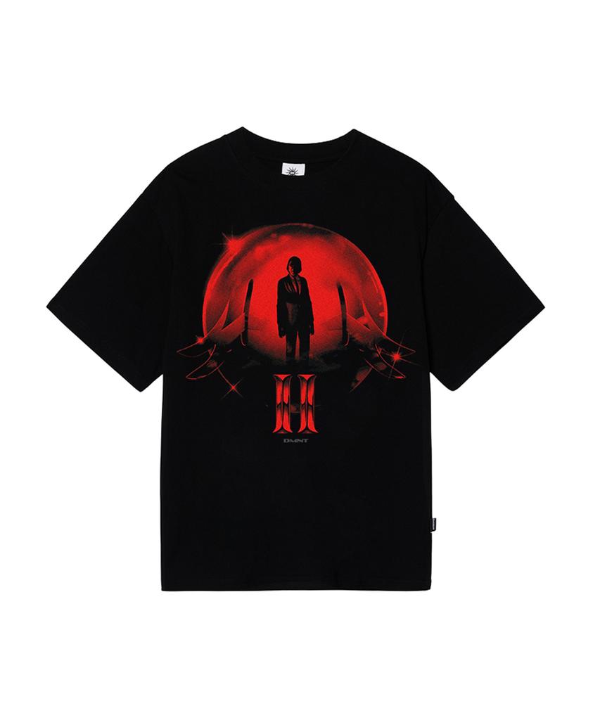 DOMINANT Unisex Red Oversized Printed Short Sleeve T-Shirt