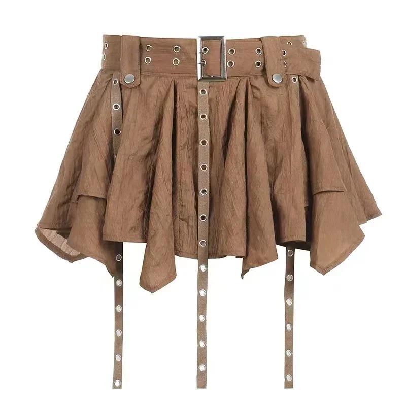 Harajuku Vintage Fashion 3 Piece Set Woman Short Cardigan + Slim Vest + Y2k E-Girl High Waist Skirt Hot Girls Korean Style Suit