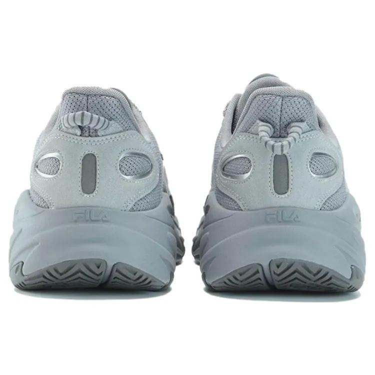 FILA WAVE Comfortable Mesh , Textile , Synthetic Leather Breathable Low top Running Shoes Men's Gray Blue (Unisex) Running Shoes F12M332109FAC
