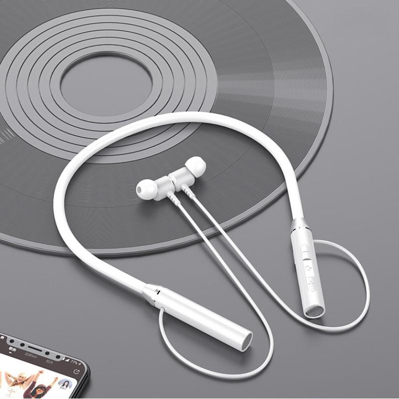 Беспроводные наушники-вкладыши с шейным ободом Bt63, большая батарея, Bluetooth-гарнитура 5.1