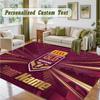 Crystal Velvet Square Rug Custom NameQueensland Maroons Pattern Non Slip Home Floor Decor Rug