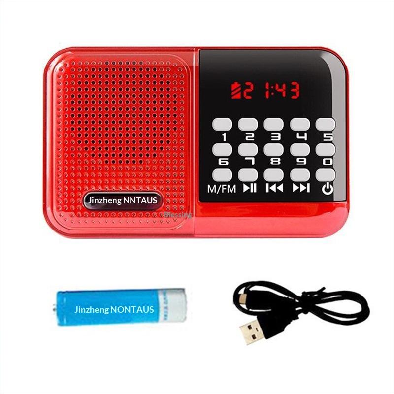 Ручной Перезаряжаемый Цифровой USB MP3-плеер Портативное Радио Музыкальный Плеер Динамик Устройства Аксессуары С LED-дисплеем Радио