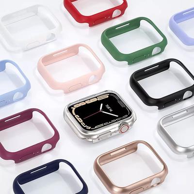 Чехол для Apple Watch Case серия 9 7 8 6 se 5 4 3 Аксессуары PC Защитный бампер iWatch чехол 41мм 45мм 44мм 40мм 42мм 38мм