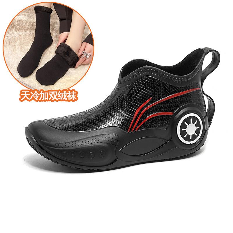 New Rain Boots Low Top Unisex Large Size Ankle Rubber Boots Waterproof Outdoor Fishing Shoes Kitchen Non-Slip Rain Boots 36-44