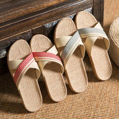 Вязаные тапочки для женщин с эффектом памяти, модные и удобные, унисекс, для пар, льняные женские пушистые тапочки, сандалии с леопардовым принтом