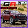 1/24 Toyota LAND CRUISER GT Prado SUV, модель автомобиля из сплава, литая под давлением металлическая игрушка, внедорожник, модель автомобиля со звуковым светом, подарки для детей