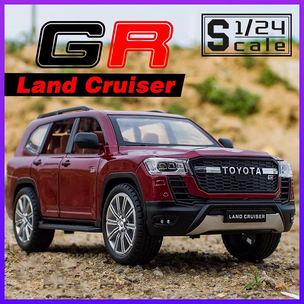 1/24 Toyota LAND CRUISER GT Prado SUV, модель автомобиля из сплава, литая под давлением металлическая игрушка, внедорожник, модель автомобиля со звуковым светом, подарки для детей
