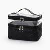 Ladies Cosmetic Bag Transparent Double Layer Waterproof High Capacity Toiletry Storage Bag for Travel