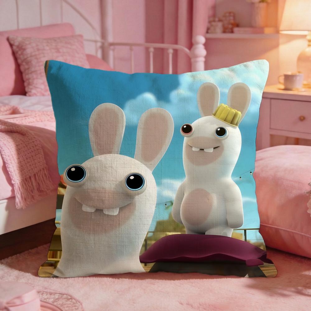 Rabbids IInvasions Anime Cushion Cover Premium Comfort Reversible Pillow Cove Two In One Design For Any Room Car Interior