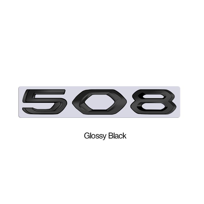 For Peugeot 508 GT Car 3D Metal Letters Logo Badge Decals Sticker Car Auto Rear Trunk Alphabet Emblem Styling Stickers