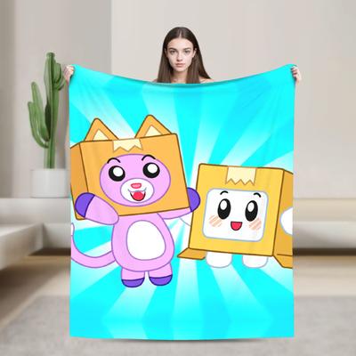 Супер теплое одеяло Foxy Boxy и Rocky Lankybox Самолет Плюшевое покрывало для путешествий на самолете Фланелевая простыня Покрывало для дивана-кровати