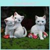 Кошка Имитация Смолы Модель Настольная Фигурка Микро Ландшафт Садовое Украшение