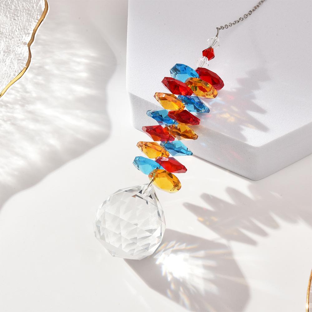 Rainbow Love Crystal Suncatcher Set - Three-Piece Crystal Ball Decor