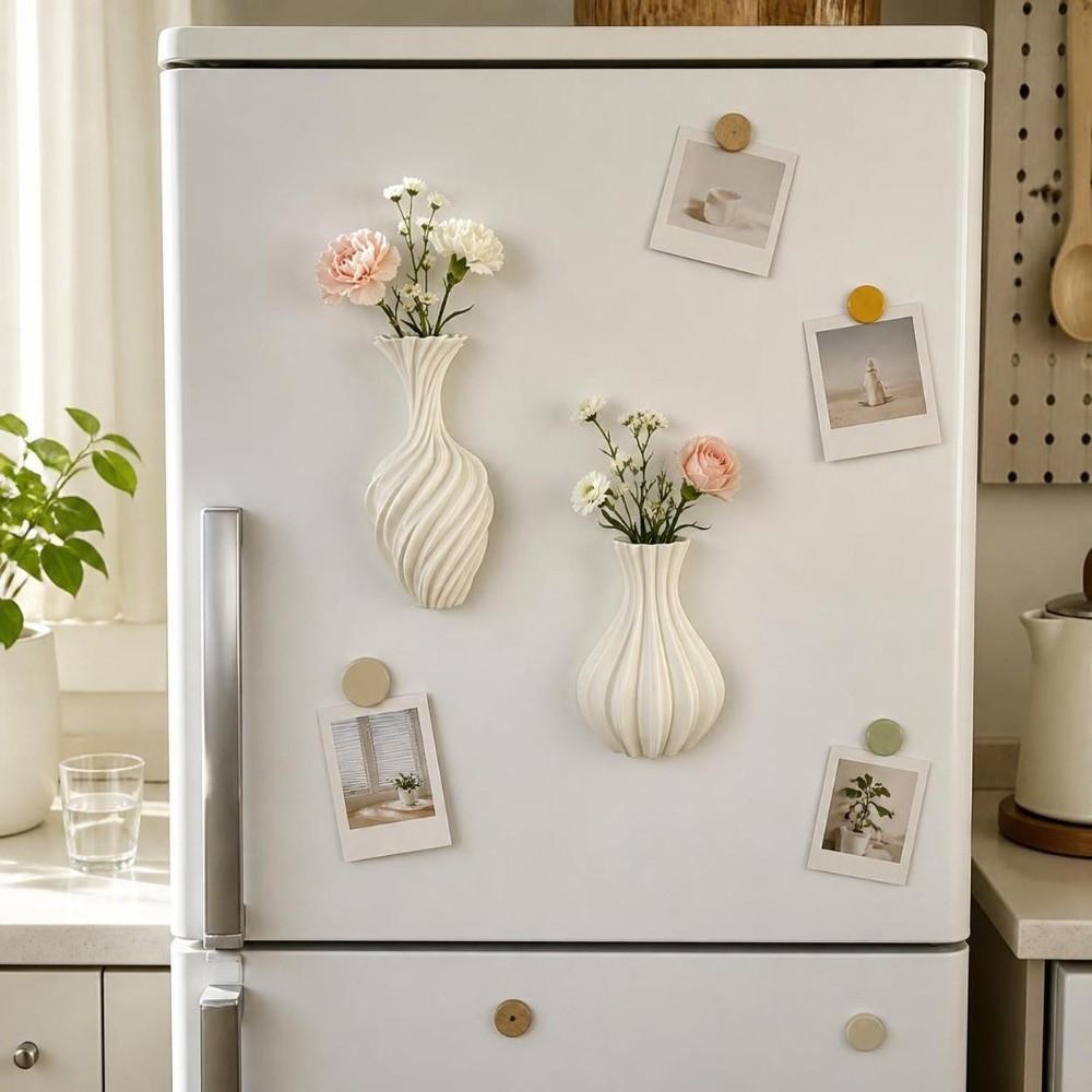 DIY Magnetic Bud Vases 3D Printing Vase Fridge Stickers Fridge Decoration