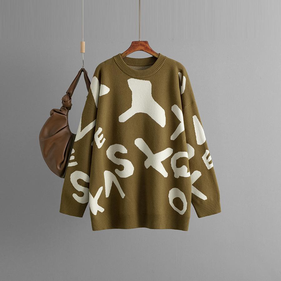 Autumn Winter New Knitted Sweater Women Long Sleeve Padded Loose Base Top