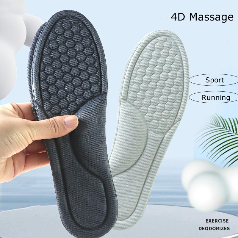 NO.8 1Pair Sport Insoles for Shoes Sweat-Absorbing Breathable Deodorant Insole for Feet Growing Sole Sponge Massage Shoe Inserts Pads