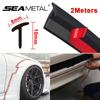 2Meters Car Rubber Sealing Strip T-shape Small Slanted Auto Seal Weatherstrip Car Bumper Fender Flare Arch Trim Sealants