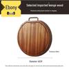 COOKER KING Ebony Wood Round Double-Sided Cutting Board