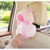 Автомобильные коробки для салфеток Капибара, плюшевые аксессуары, подвесная сумка для салфеток на заднем сиденье автомобиля, плюшевый держатель, крышка, авто игрушки, украшение интерьера