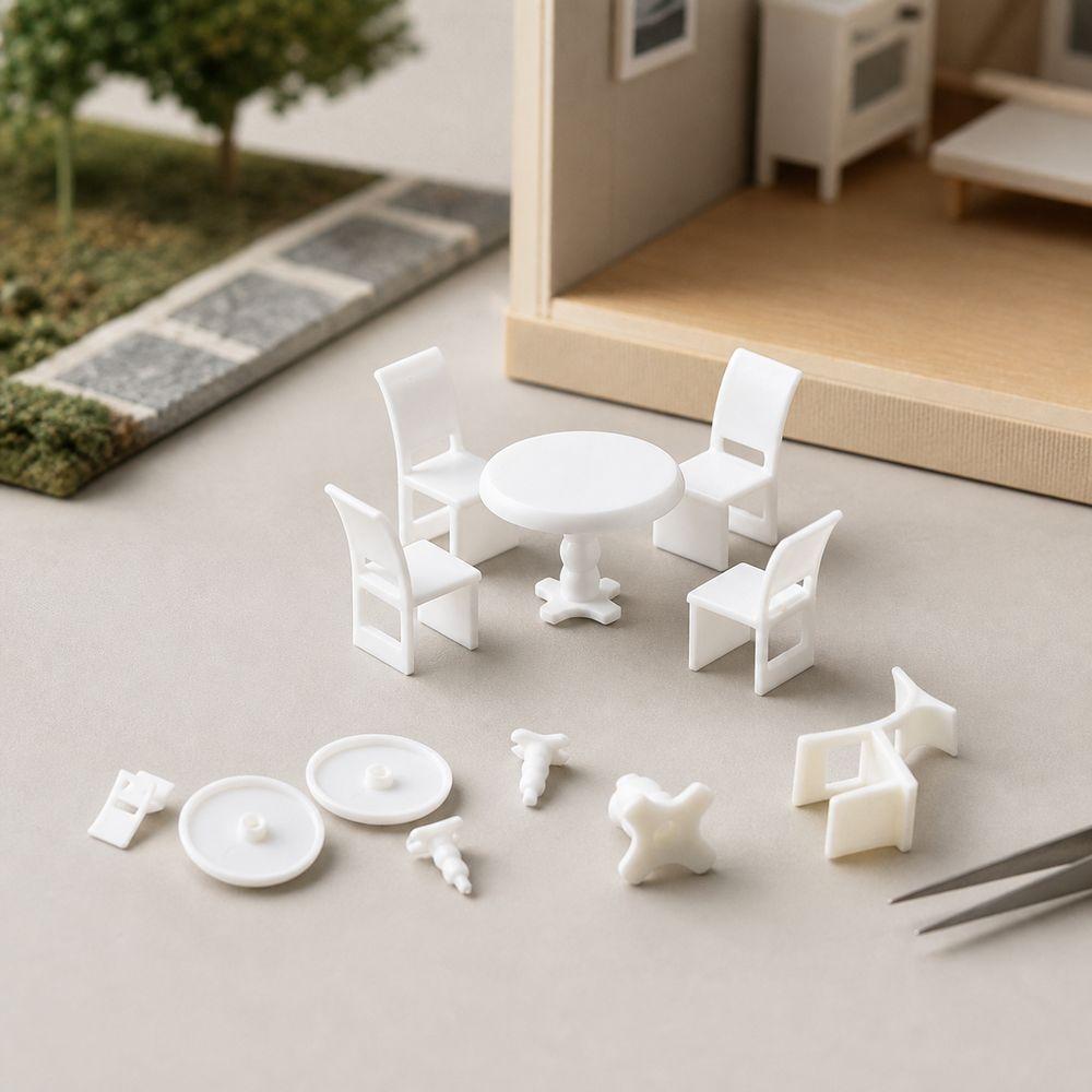 2Set Miniature Miniature Furniture Model Self Assembly Dollhouse Furniture Set House Decoration