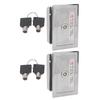 2Pcs Key Switch Box Stainless Steel Universal with Keys Accessory Set Kit for Door