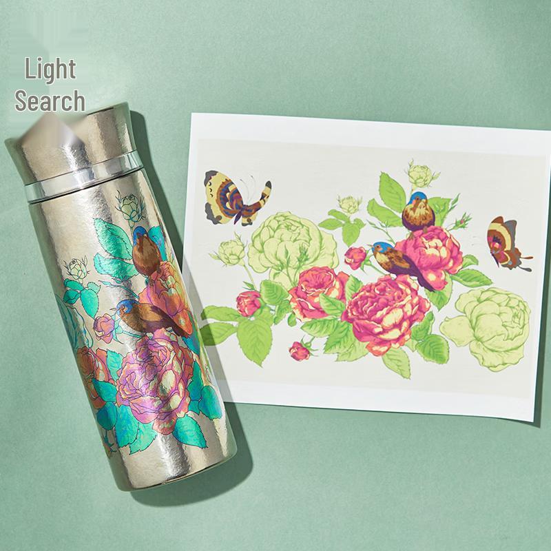 Titanium Flower & Bird Spirit Insulated Mug 380ml