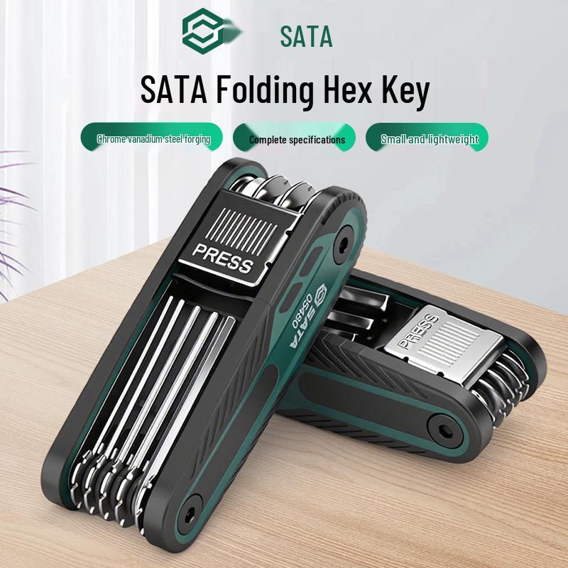 Складной набор шестигранных ключей и отверток SATA (3/4/5/6/8 мм) Многофункциональный инструмент