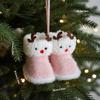 Red fabric small boots pendant christmas ornament christmas eve gift christmas tree car pendant decoration