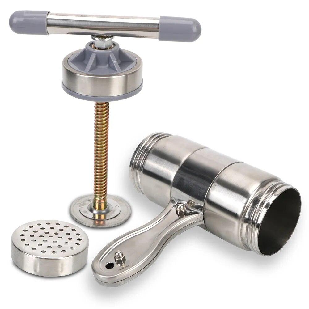 Кухонные принадлежности Ручная машина для изготовления лапши Пресс для спагетти из нержавеющей стали Пресс для макарон с 5 пресс-формами