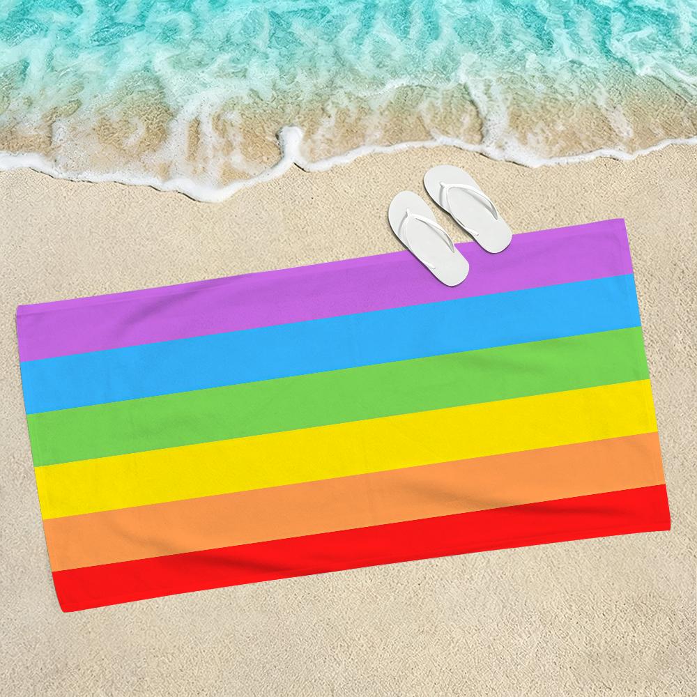 Art Flag Of Gay Rainbow Pride Towel For Beaches Yoga Studios Gyms Hot Springs Swimming Pools And Picnics