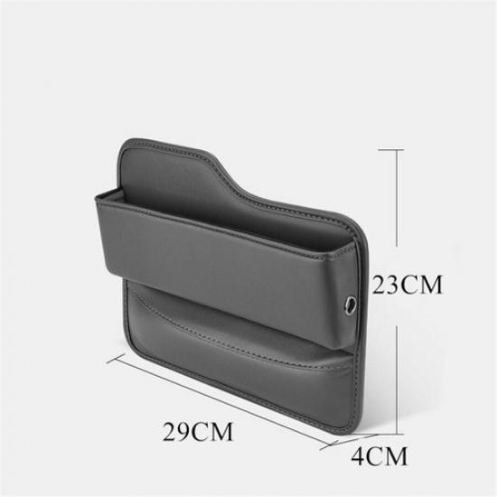 Car Center Console Side Seat Filler Organizer Storage Box Black Auto Accessories