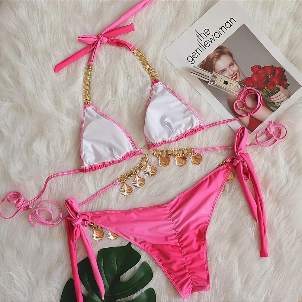 2024 комплекты бикини, женский купальник со стразами, женские купальники с кристаллами и блестками, сексуальный пляжный купальный костюм с низкой талией