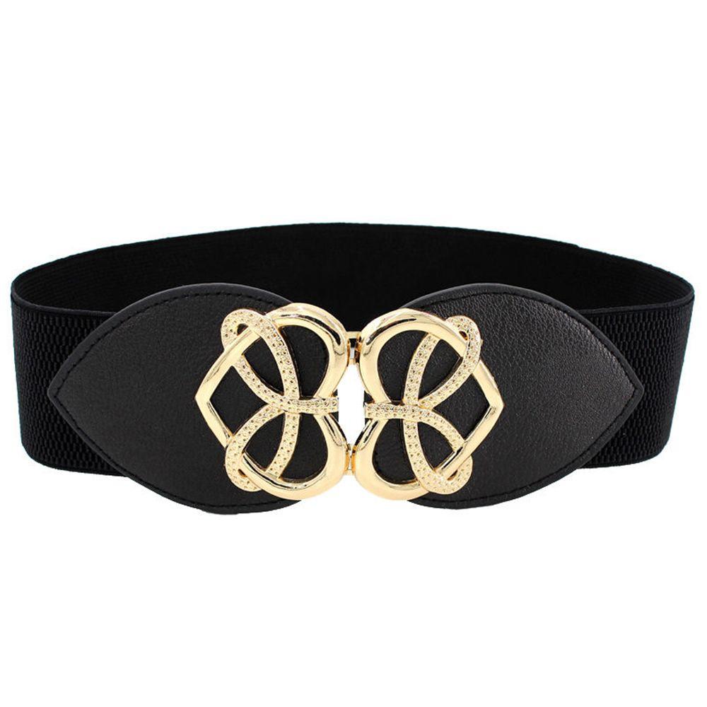 Fashion Women Accessories Sweater Decorative Wide Waist Belt Elastic Buckle Dress Strap Waistband