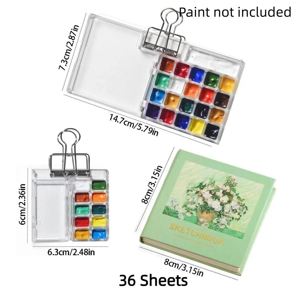 10/21 Grid Paint Pigment Box Mini Travel Painting Tray DIY Watercolor Paint Palette Outdoor