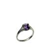 Natural Amethyst Gemstone 925 Sterling Silver Designer Ring Size 4.5 US