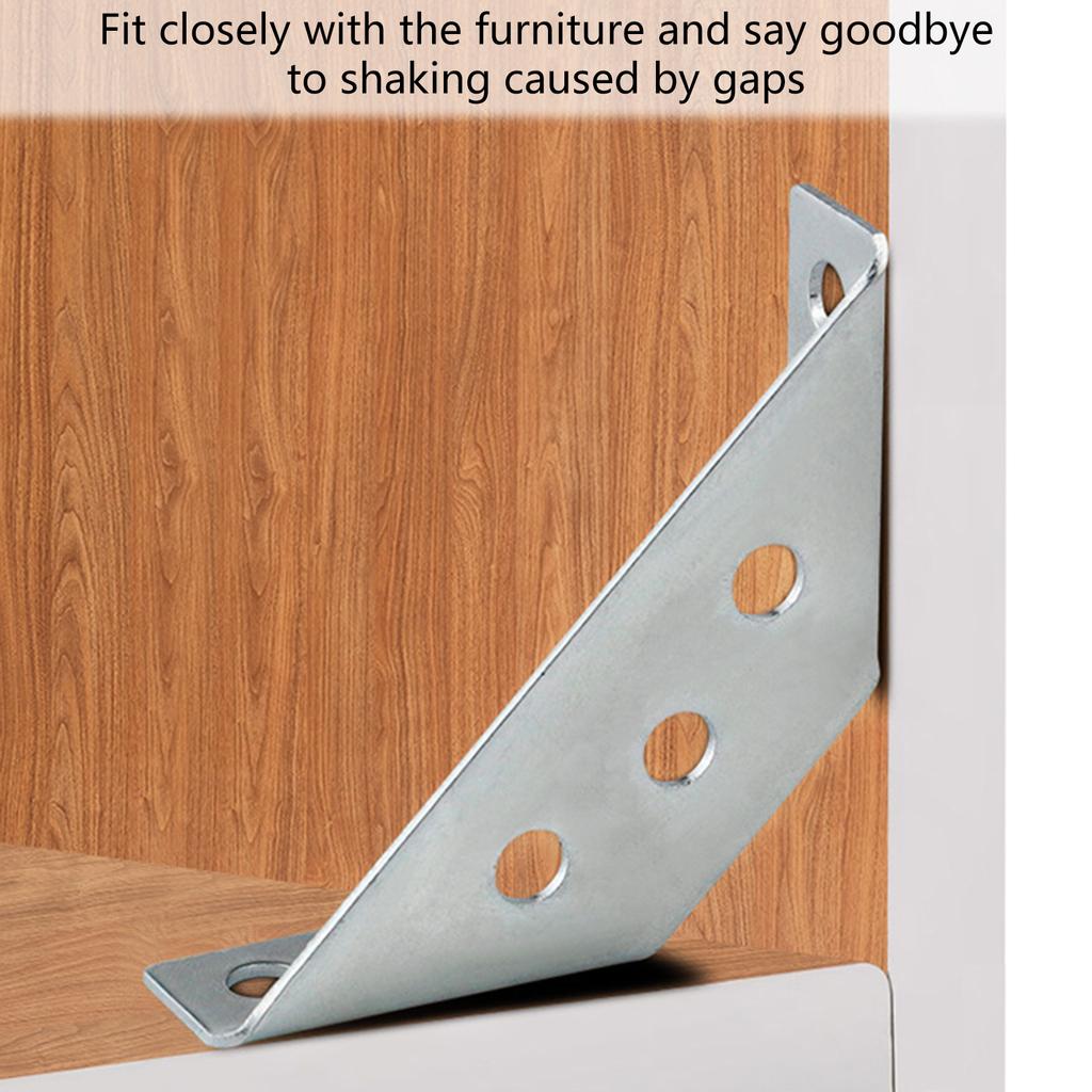 10Pcs Stainless Steel Furniture Corner Connector Shelf Brackets Heavy Duty Corner Brackets for Drawers Cabinets Table