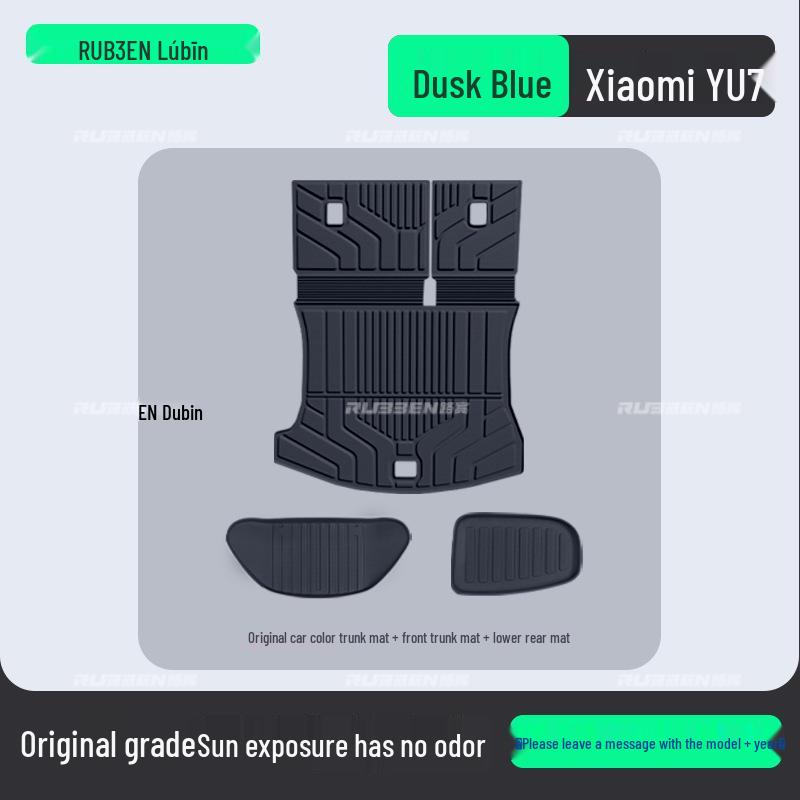 Xiaomi YU7 TPE Anti-Slip Trunk Mat, Iris Purple – Durable, Wear-Resistant Interior Accessory.