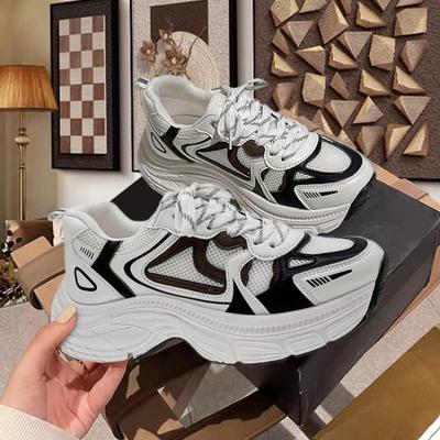 2024 Новые женские летние осенние модные повседневные туфли, уличные кроссовки на шнуровке для женщин, женская удобная универсальная обувь