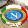 Napoli Crest Custom Name Round Area Rug Carpet Rug For Living Room Bedroom Sofa Playroom Decor Nonslip Floor Mat