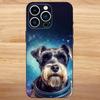 Мультяшный Шнауцер Чехол для Телефона iPhone 16,15,14,13,12,11,Mini,Pro,SE,MAX Белый Матовый Ударопрочный Чехол