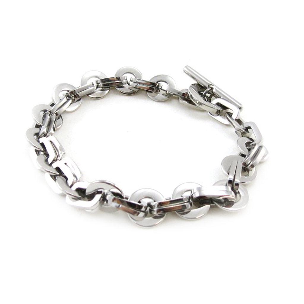 Les Trésors De Lily [J0084] — Серебряный стальной браслет «Хореография» — 19,5 см 1 см