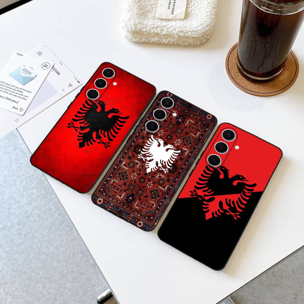Албания Албанский Флаг Чехол для Телефона Для Samsung S 24 Fe 25 Ultra Plus 20 Lite 21 30 22 23 24 22 Ultra 5G Fundas